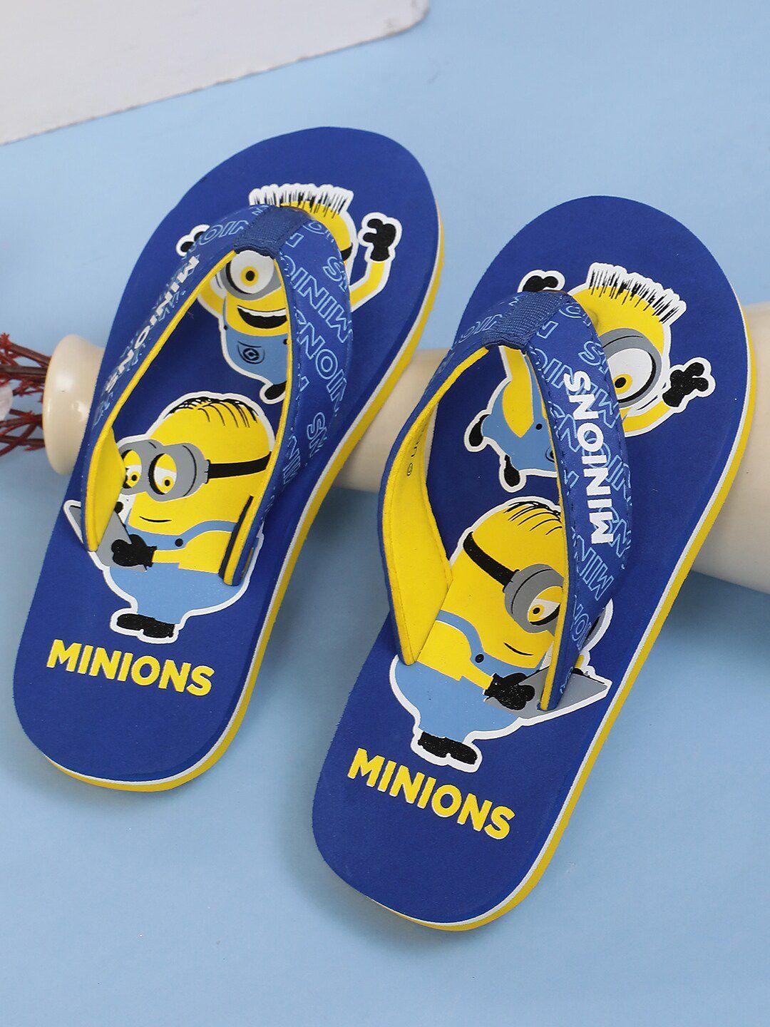 kids ville boys minions printed thongs flip flops