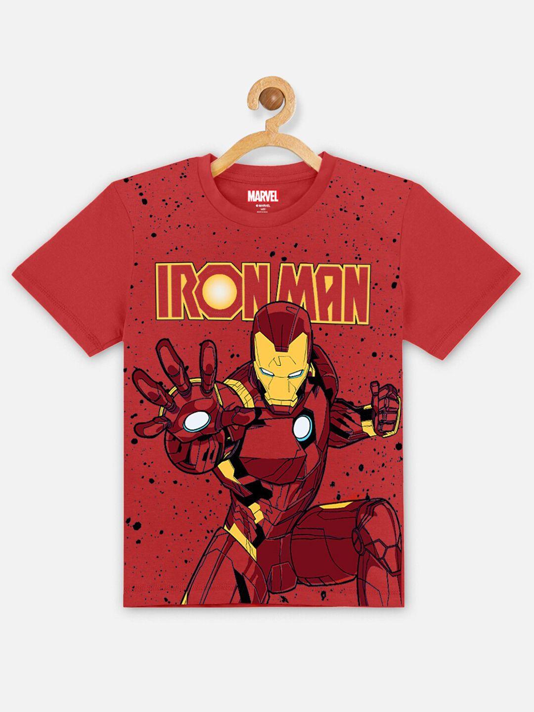 kids ville boys red iron man printed 100% cotton  t-shirt