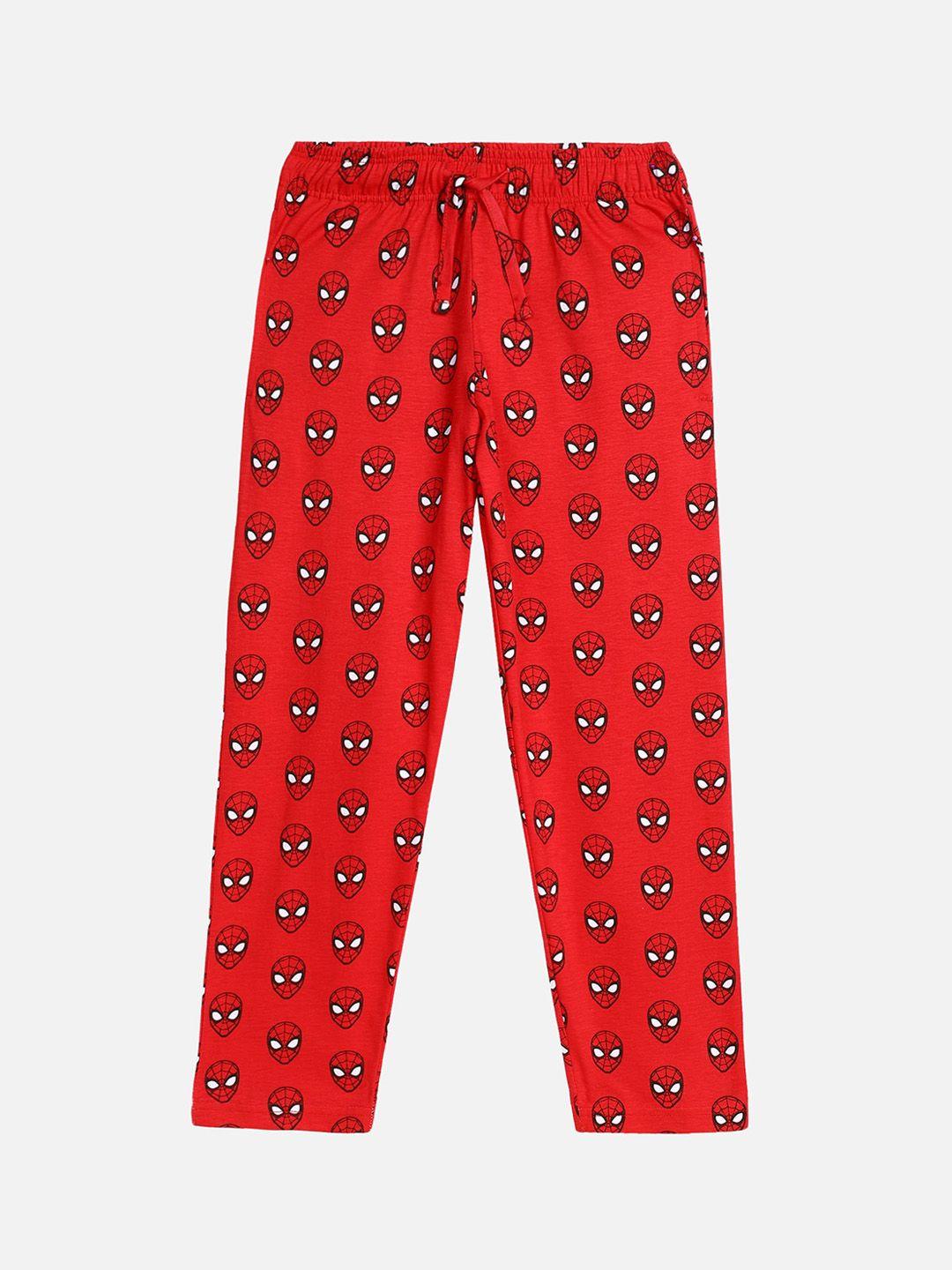 kids ville boys red spiderman print lounge pants