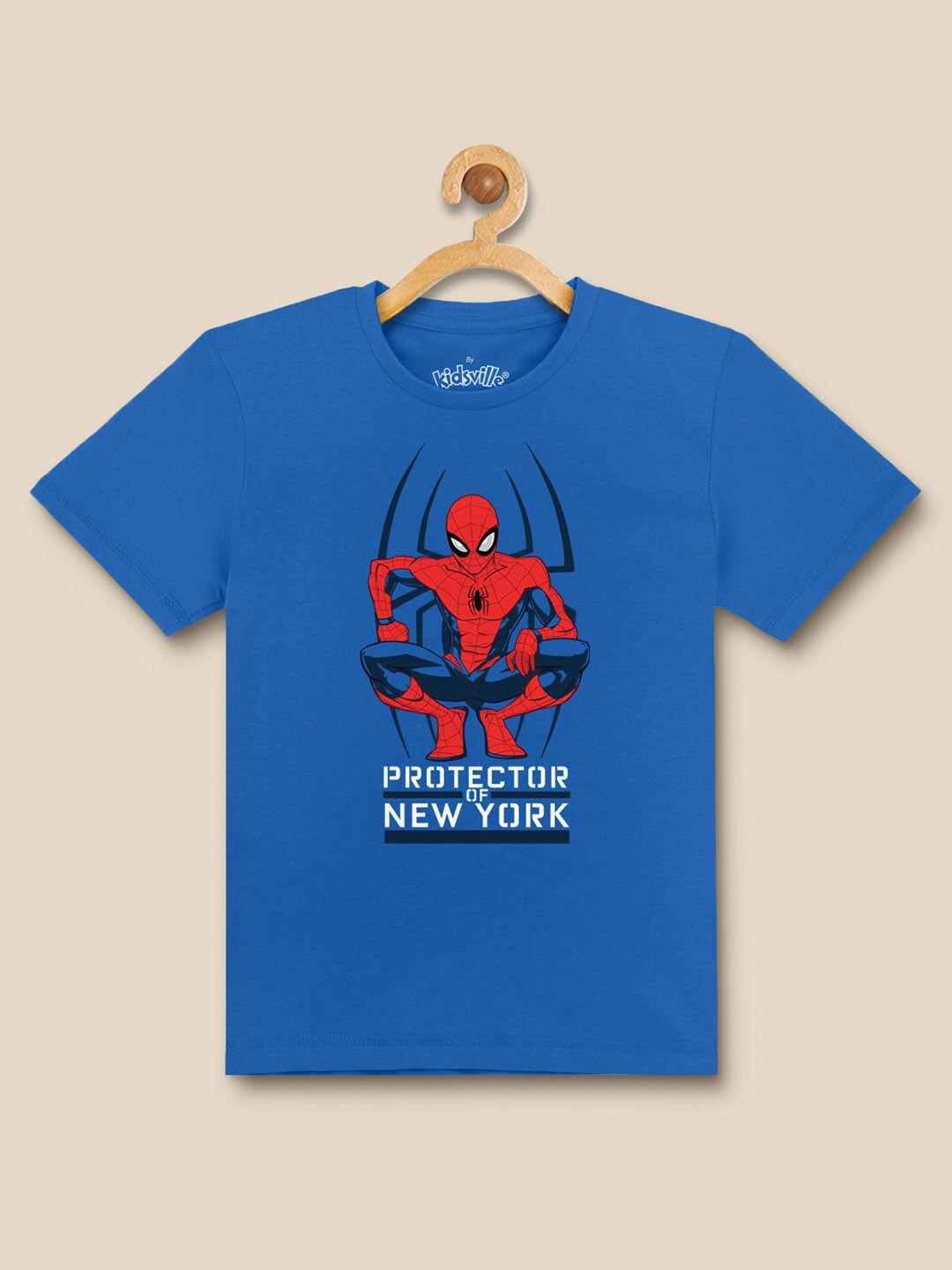 kids ville boys spider-man printed t-shirt