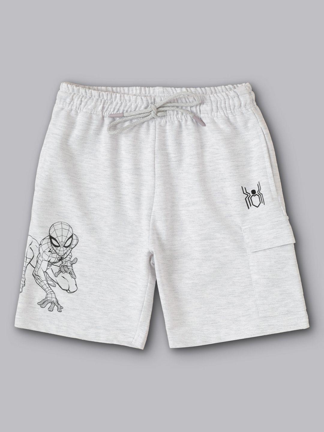 kids ville boys spiderman printed pure cotton shorts