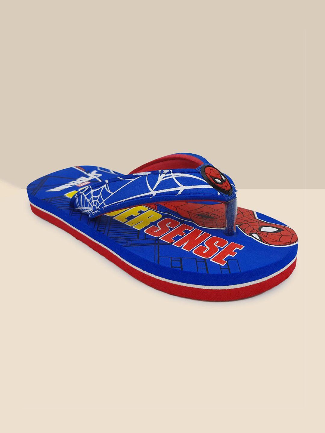 kids ville boys spiderman printed thong flip flops