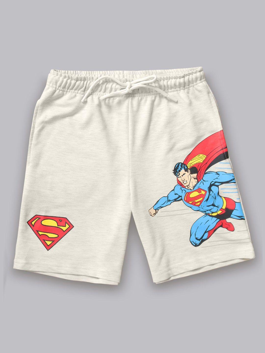 kids ville boys superman graphic printed shorts