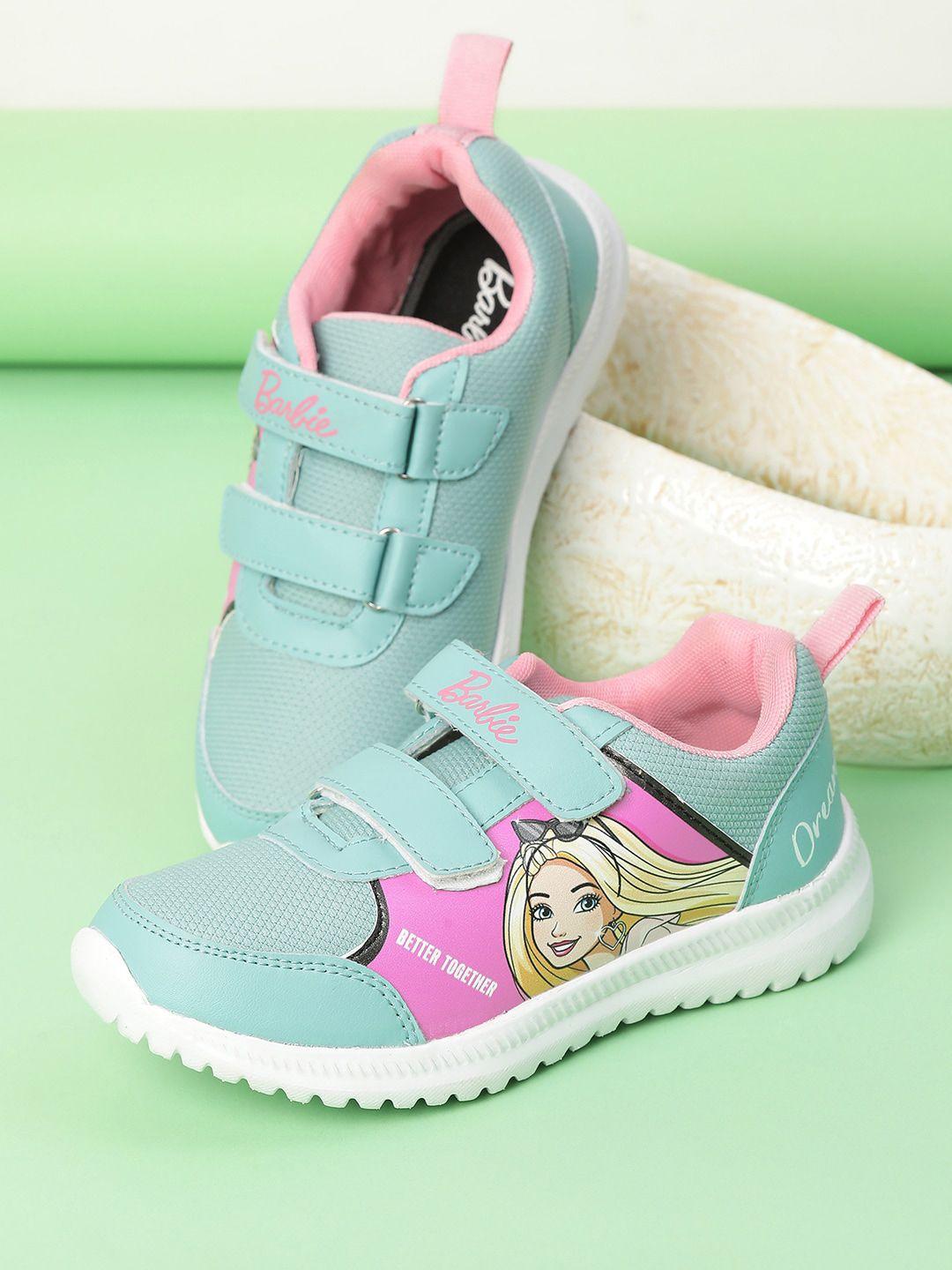 kids ville girls barbie printed comfort insole sneakers