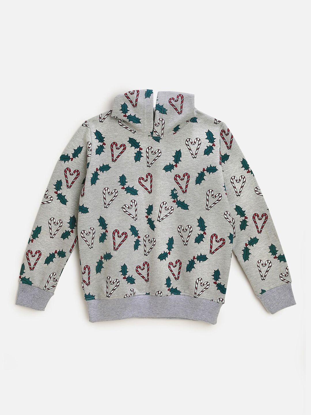 kidscraft boys grey printed sweatshirt