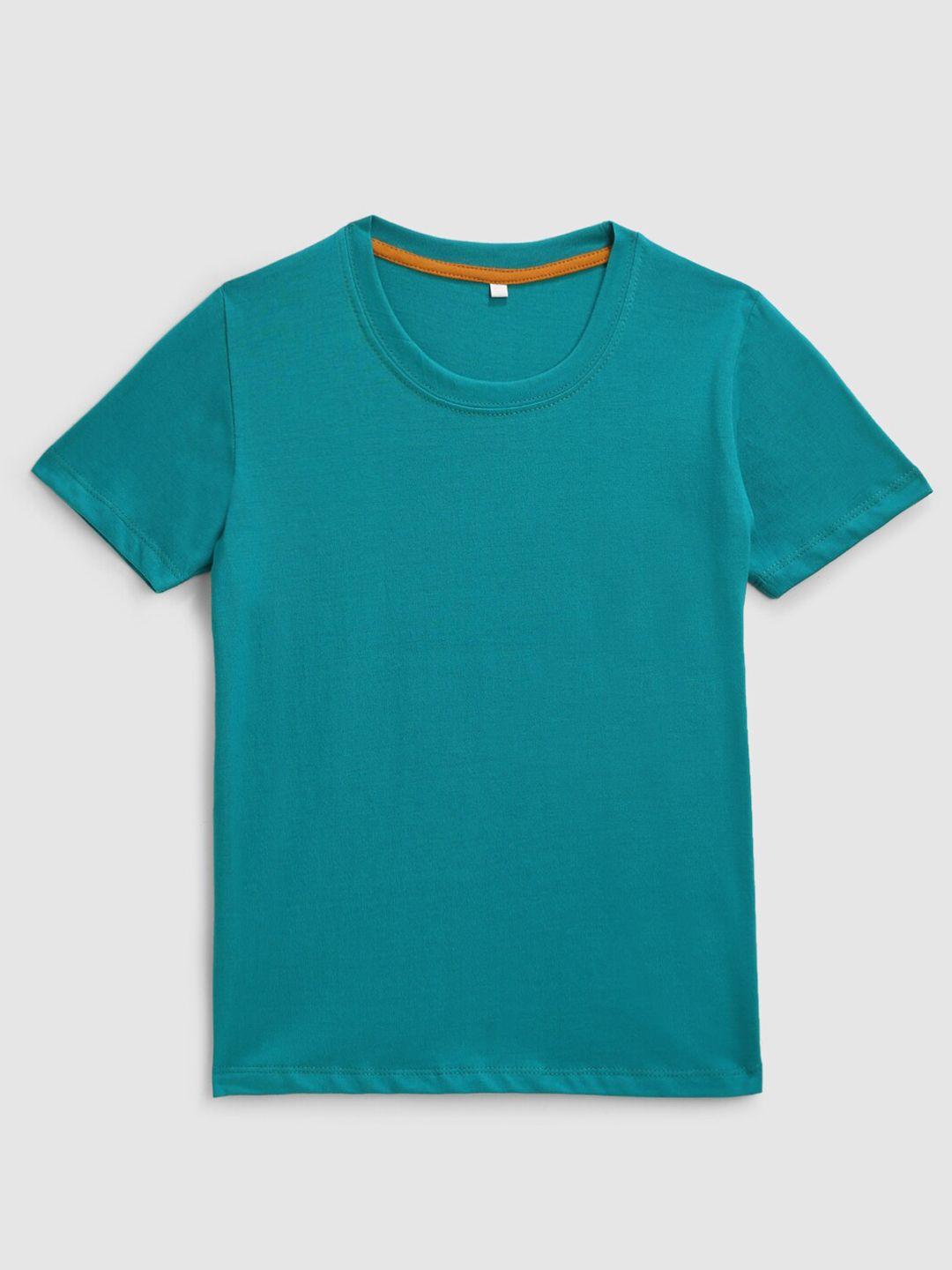 kidscraft boys teal green running cotton t-shirt