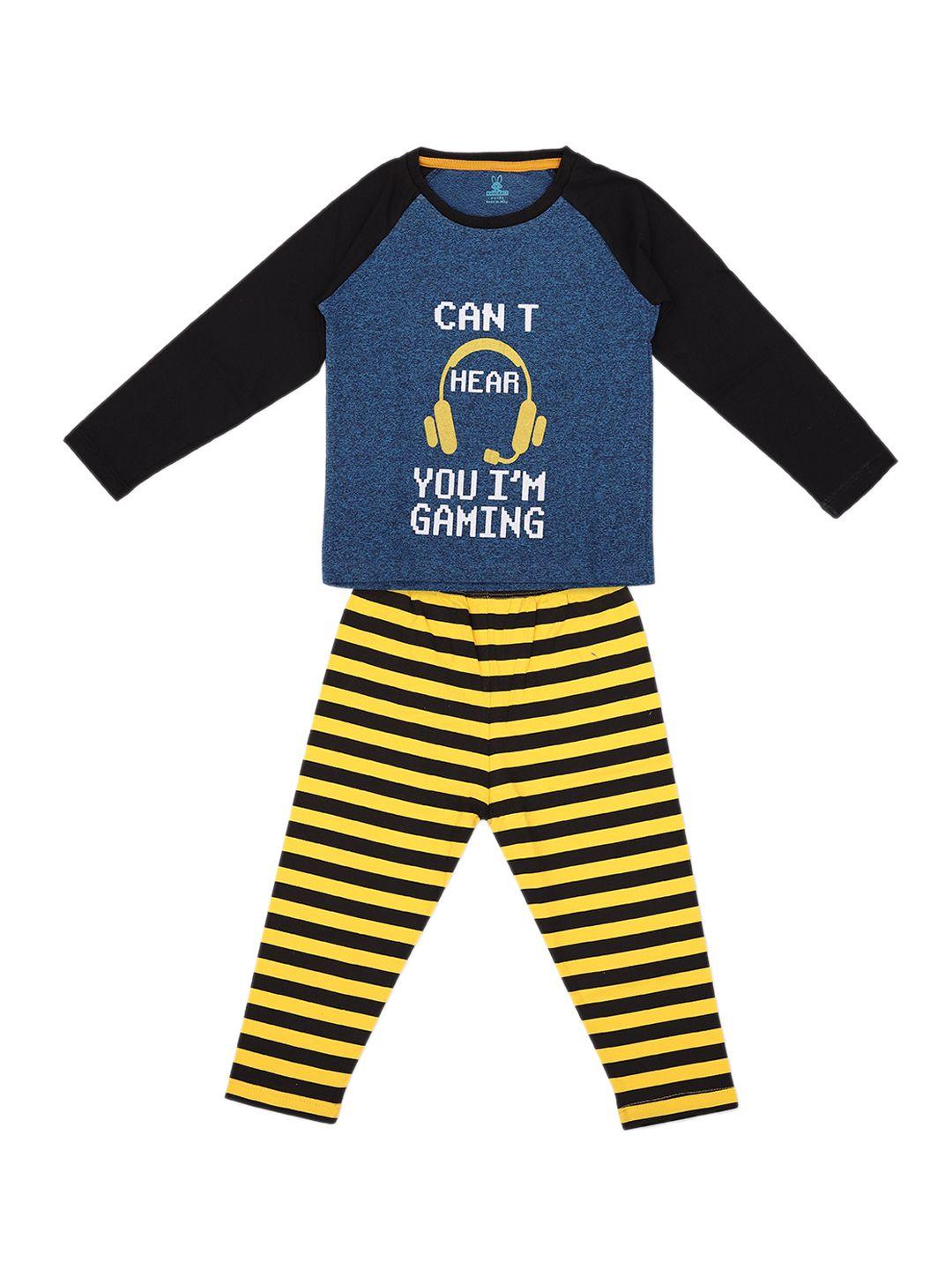 kidscraft boys typography printed night suit