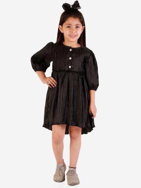 kidsdew black regular fit dress