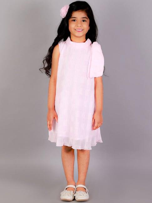 kidsdew pink regular fit dress