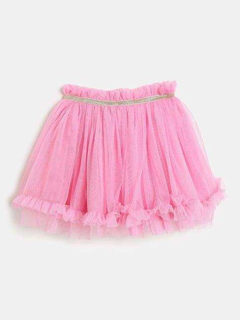 kidsdew pink regular fit skirt