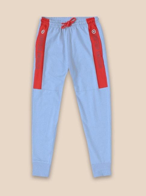 kidsville blue & red printed joggers