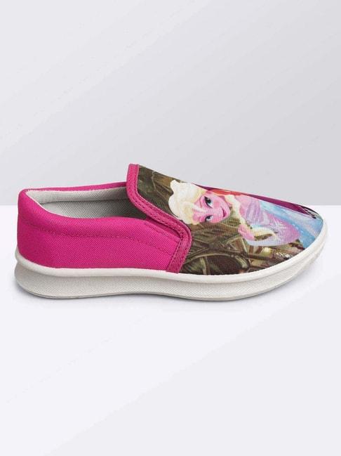 kidsville frozen printed pink & blue casual slip-ons