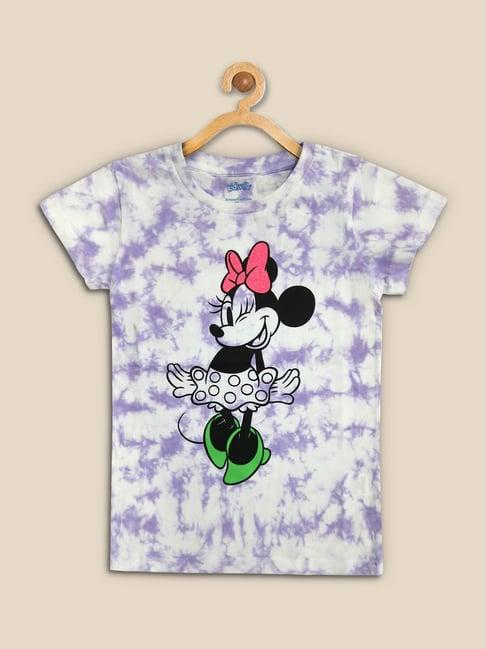 kidsville purple cotton printed mickey t-shirt