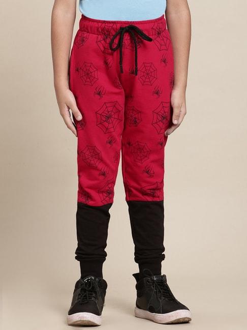 kidsville spiderman printed multicolor joggers for boys