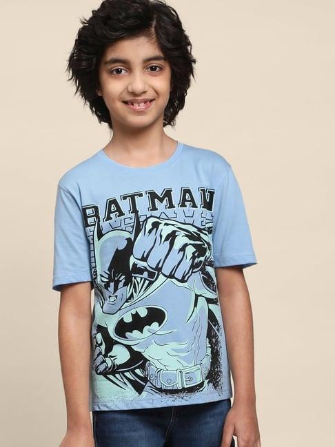 kidsville blue cotton printed batman t-shirt