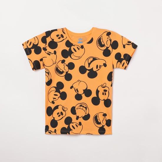 kidsville boys mickey mouse printed crew neck t-shirt