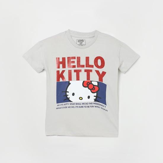 kidsville girls hello kitty printed t-shirt