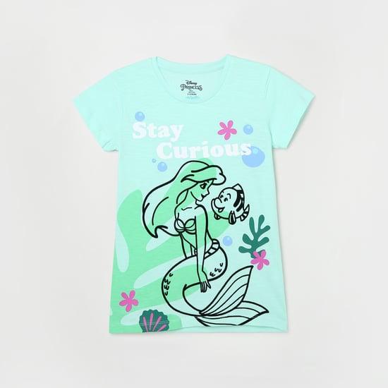kidsville girls little mermaid graphic printed t-shirt