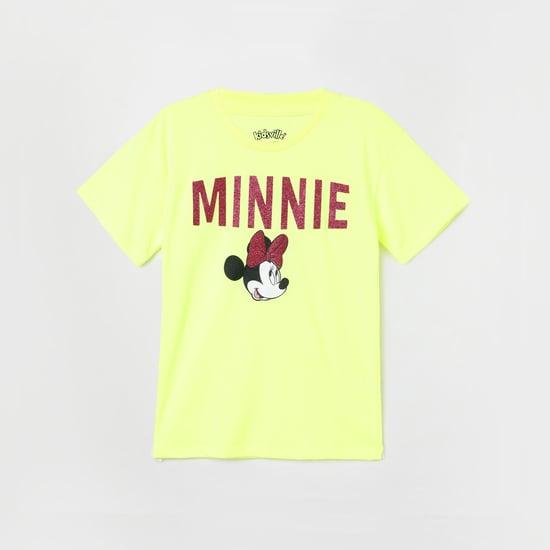 kidsville girls minnie mouse printed t-shirt