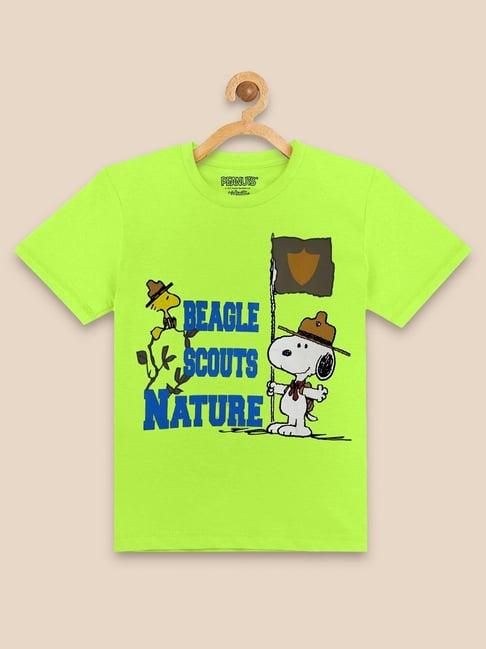 kidsville green & blue cotton printed t-shirt