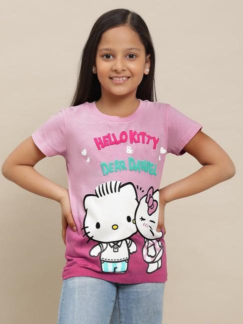 kidsville hello kitty printed multi color tshirt for girls