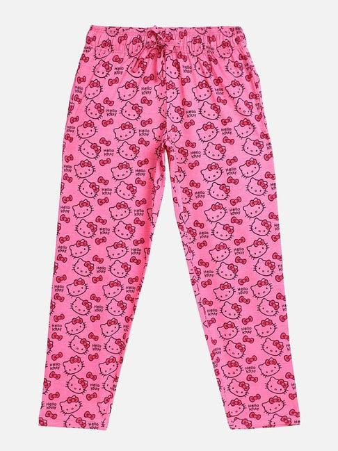 kidsville kids pink kitty print pyjamas
