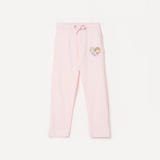 kidsville printed drawstring waist track pants