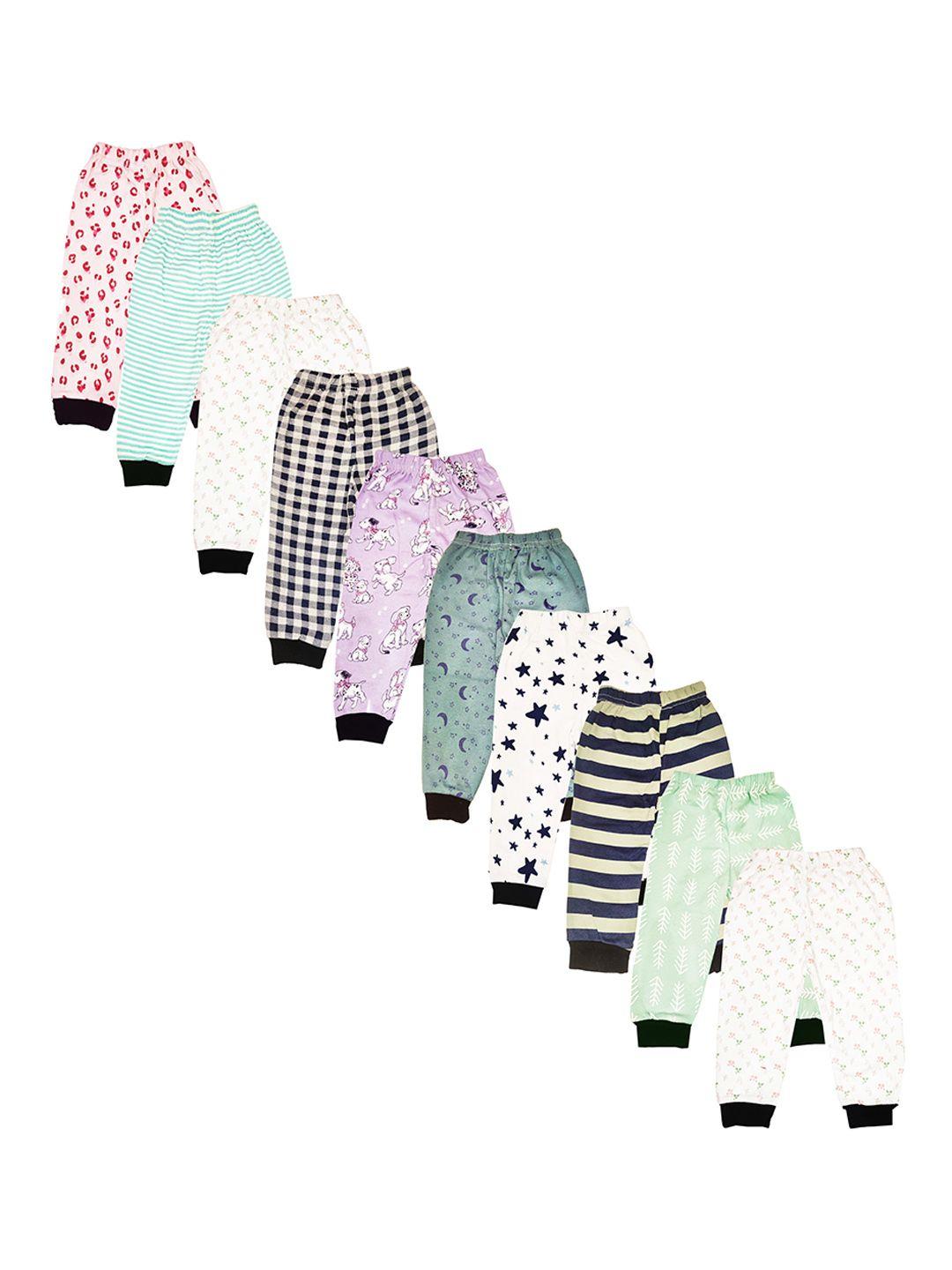 kifayati bazar kids pack of 10 printed cotton joggers