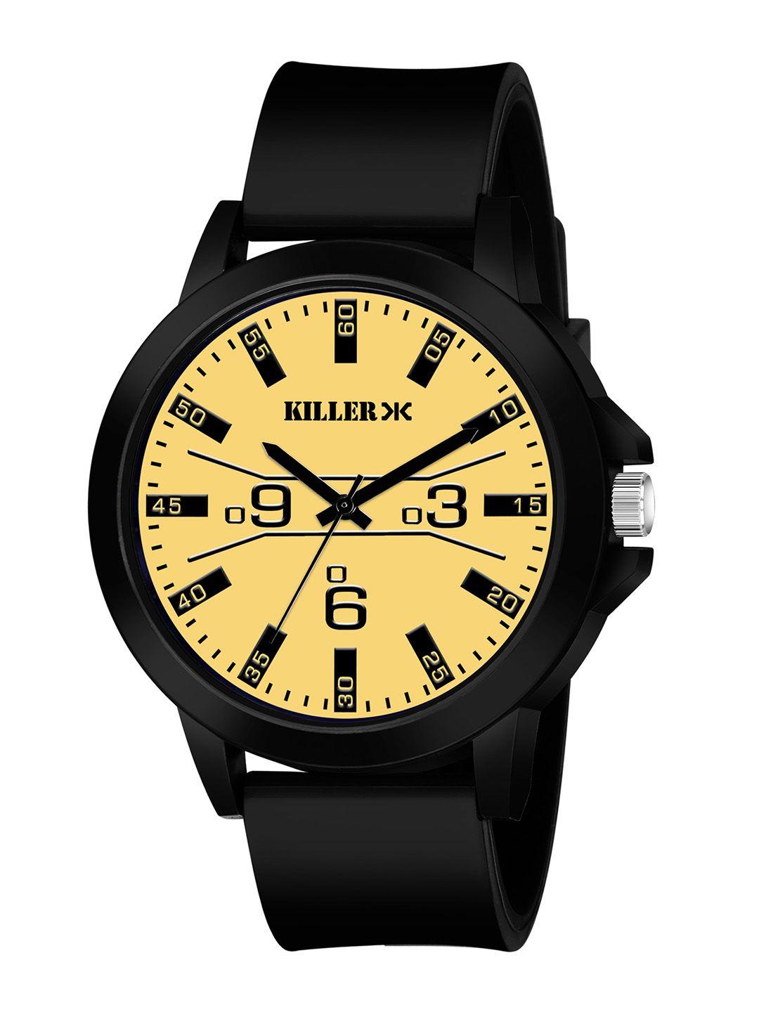 killer men straps analogue watch kl-9608-yellow