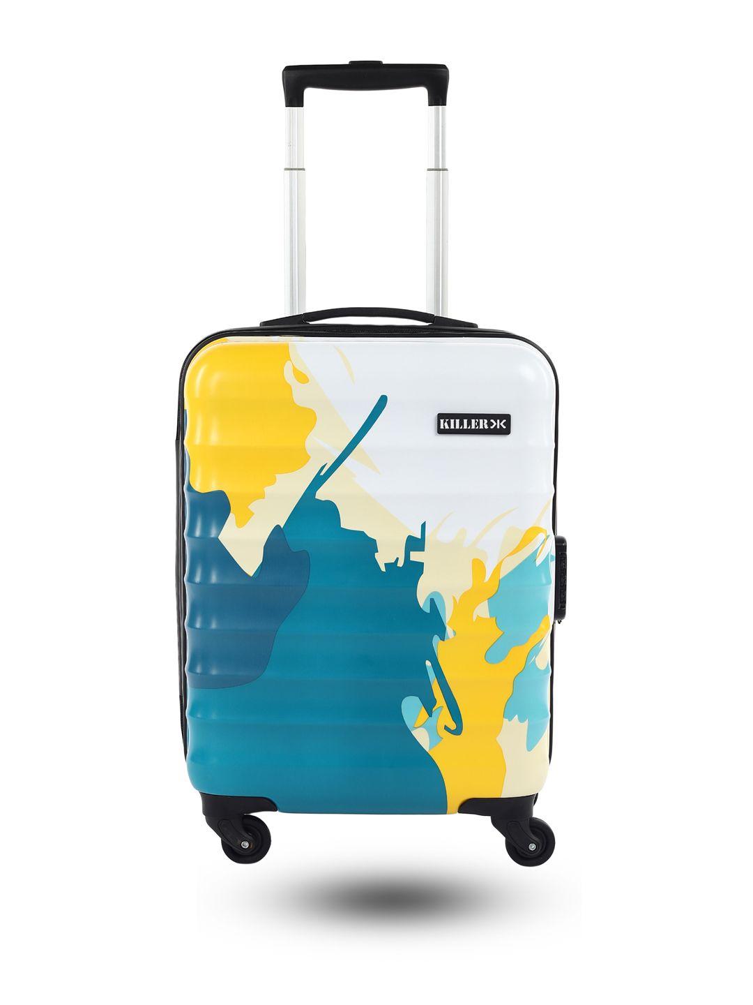 killer abstract printed cabin trolley suitcase