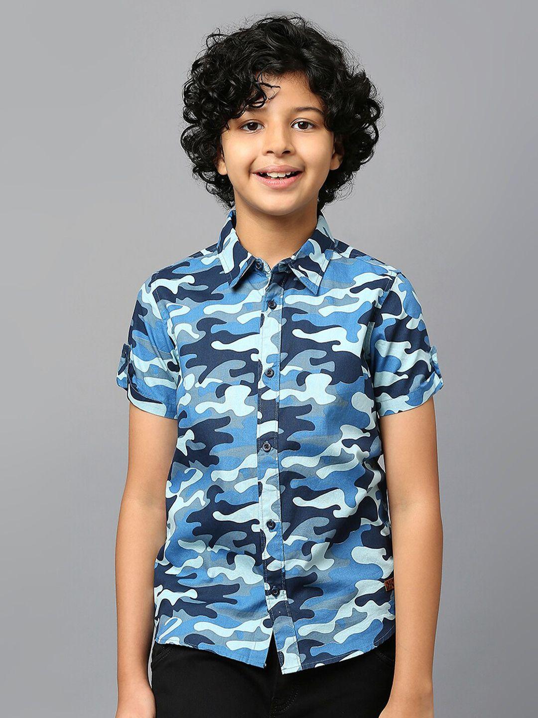 killer boys camouflage printed cotton casual shirt