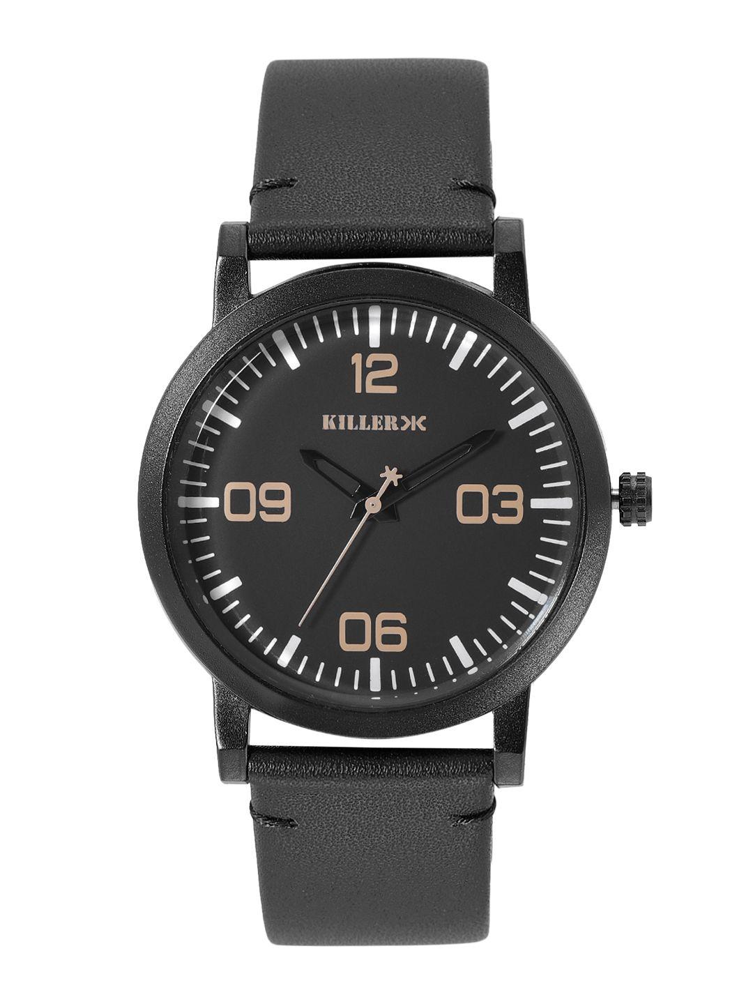 killer men black dial & straps rebel analogue watch kl22/006-a