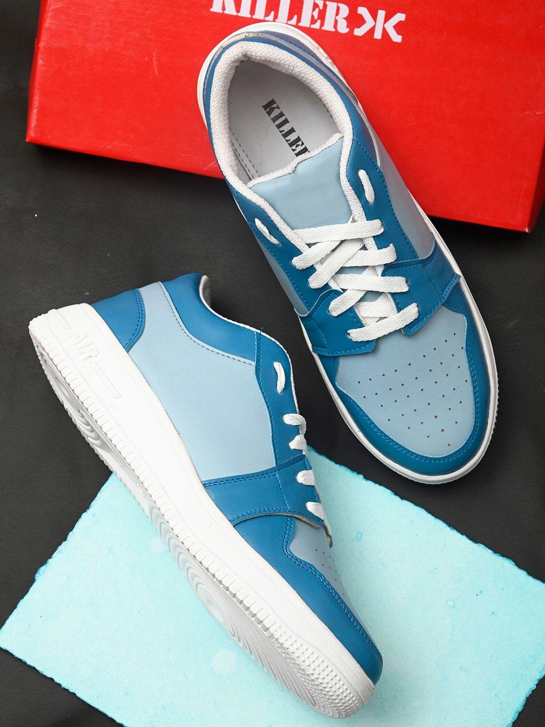 killer men blue colourblocked sneakers