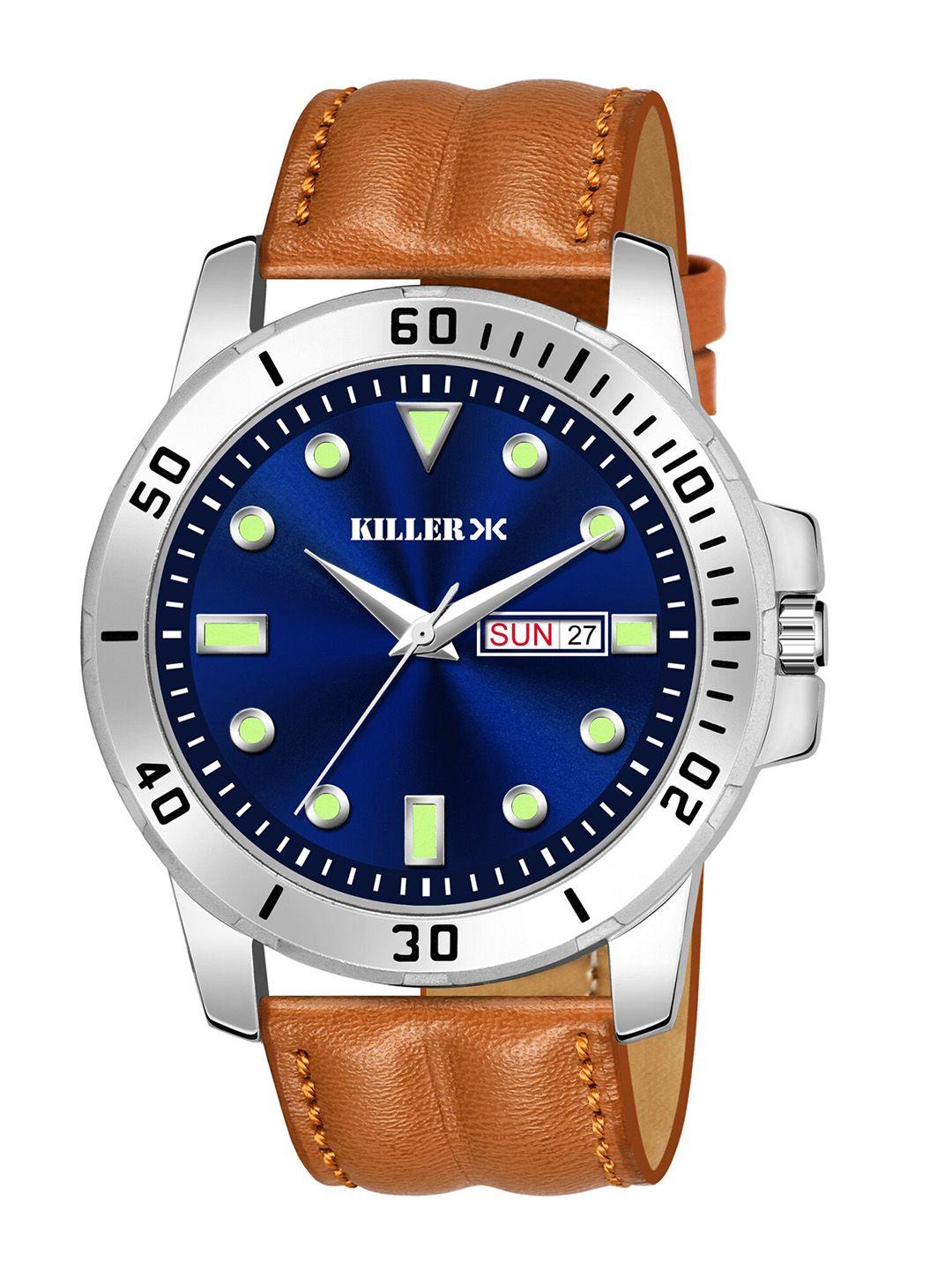 killer men bracelet style straps analogue watch kl-9200-blue