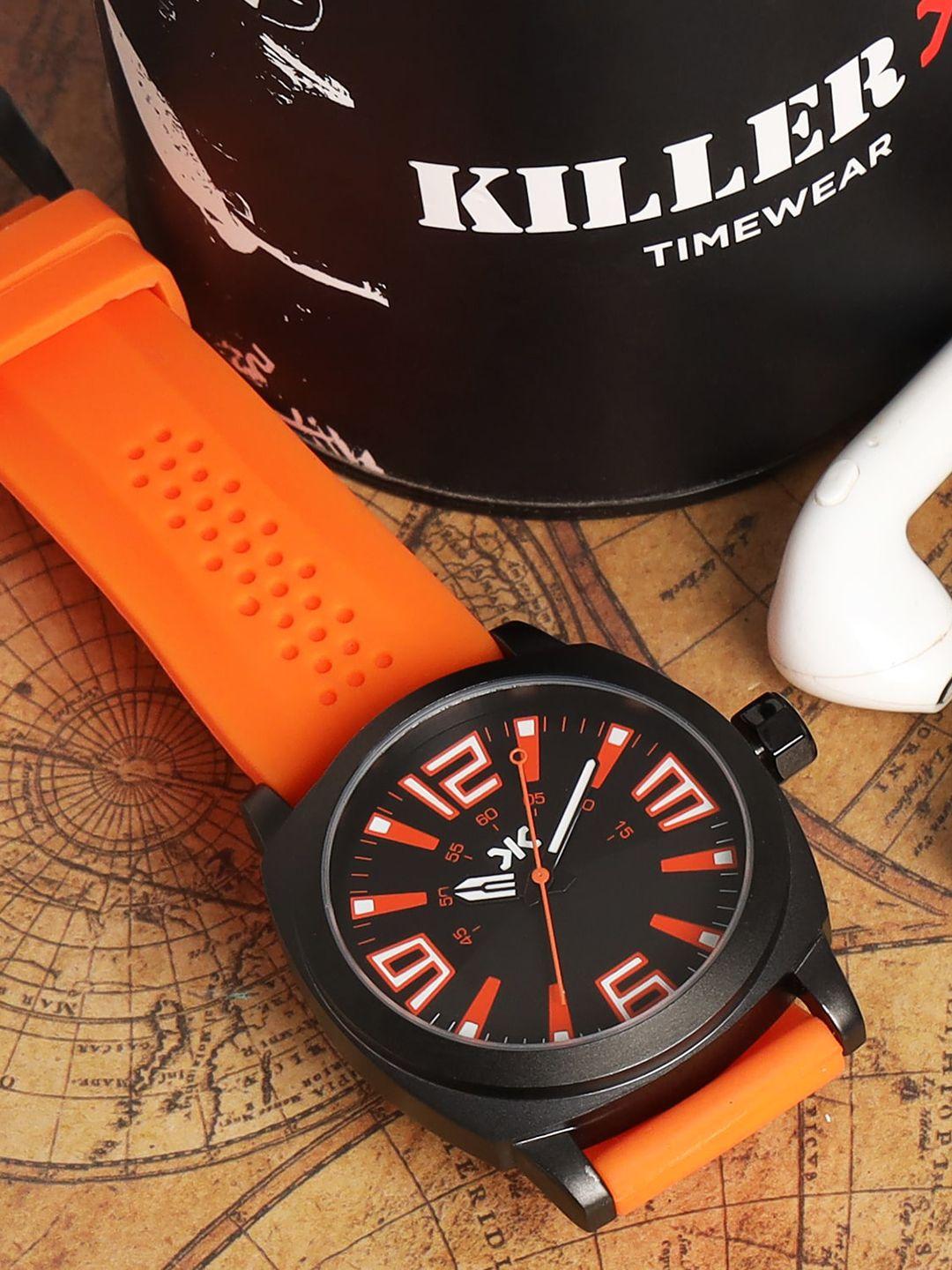 killer men brass bracelet style straps analogue watch klmo83d