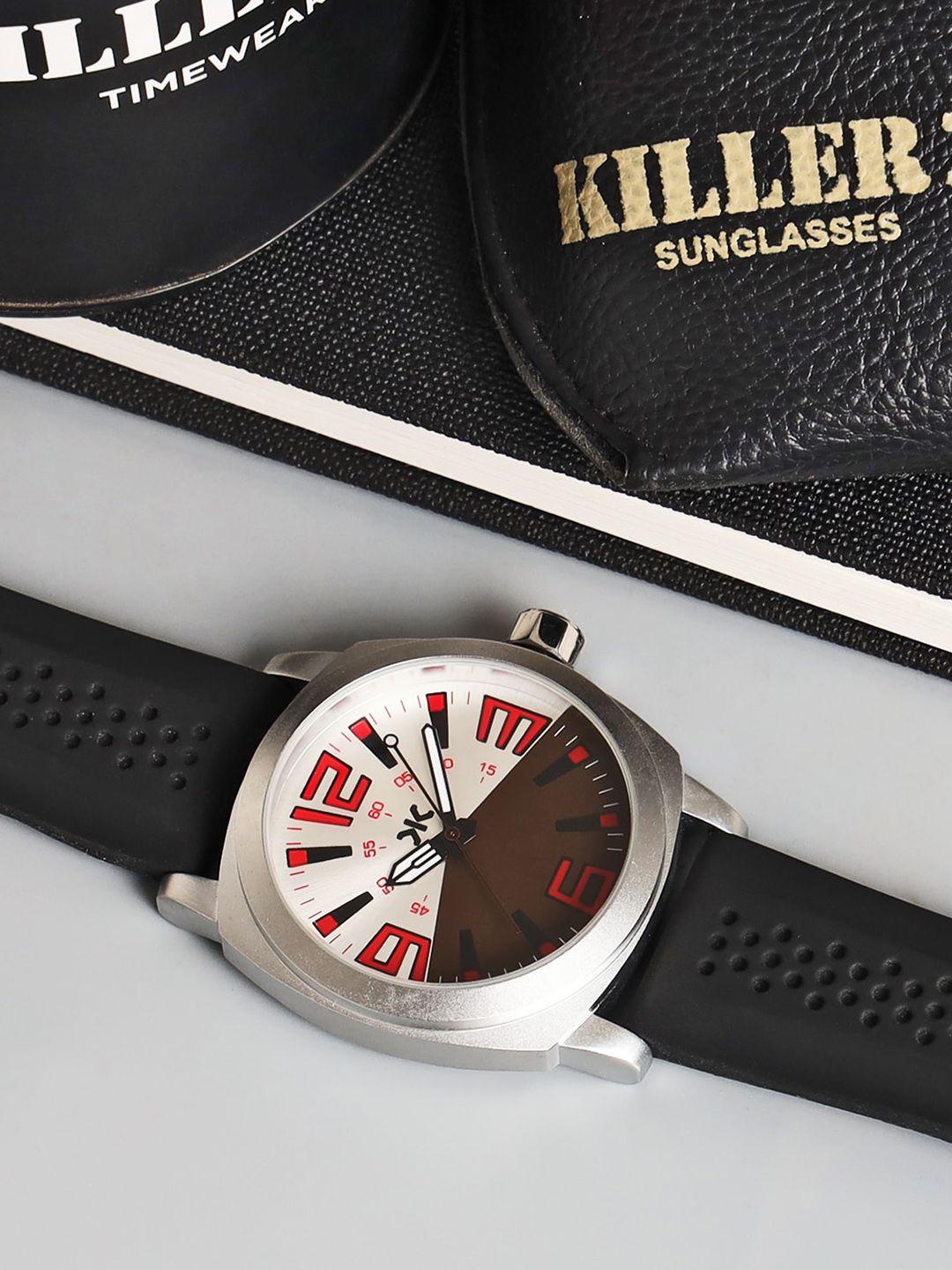 killer men brass printed bracelet style straps analogue watch klmo83c
