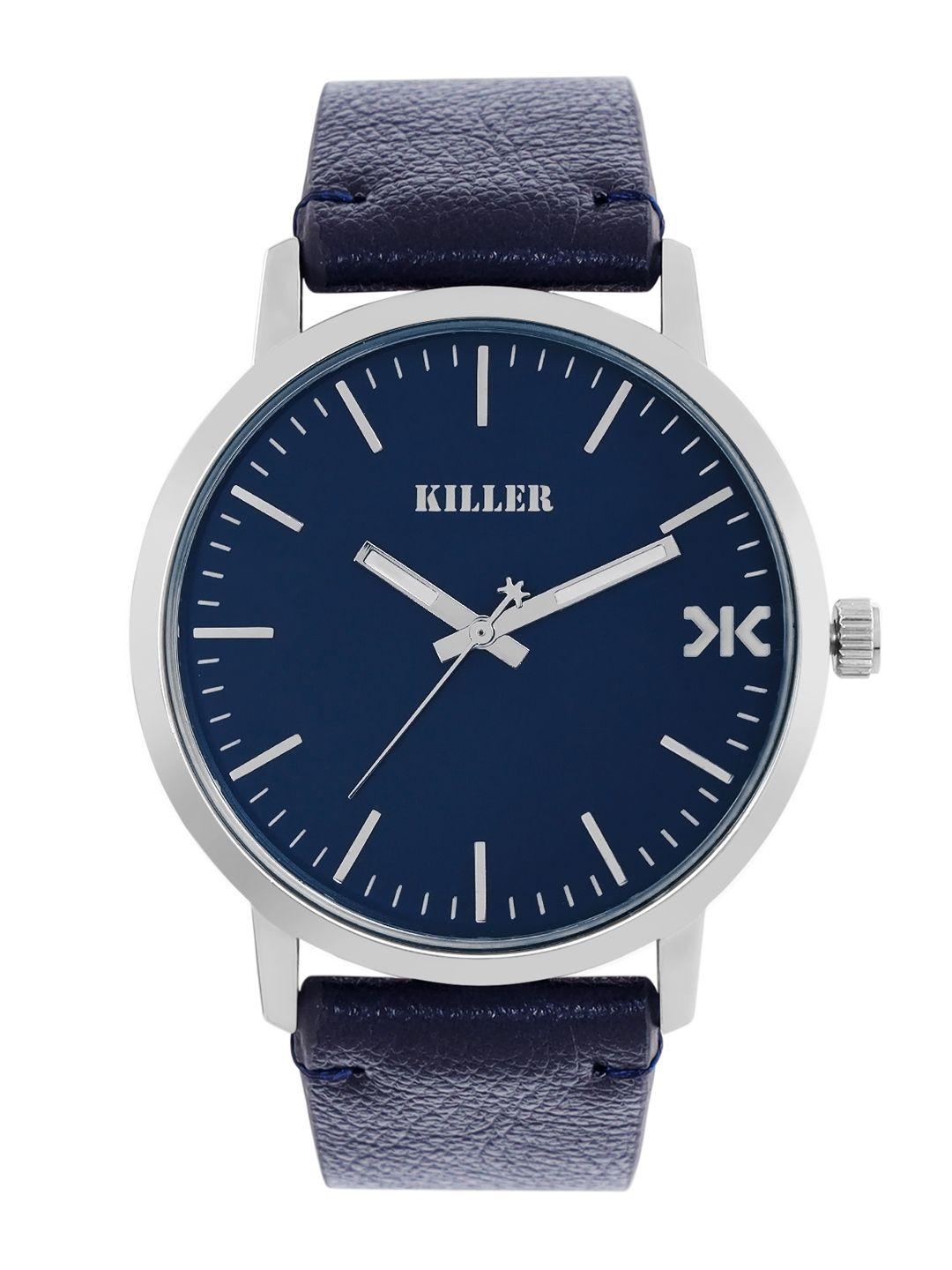killer men navy solid analogue watch kl-11a