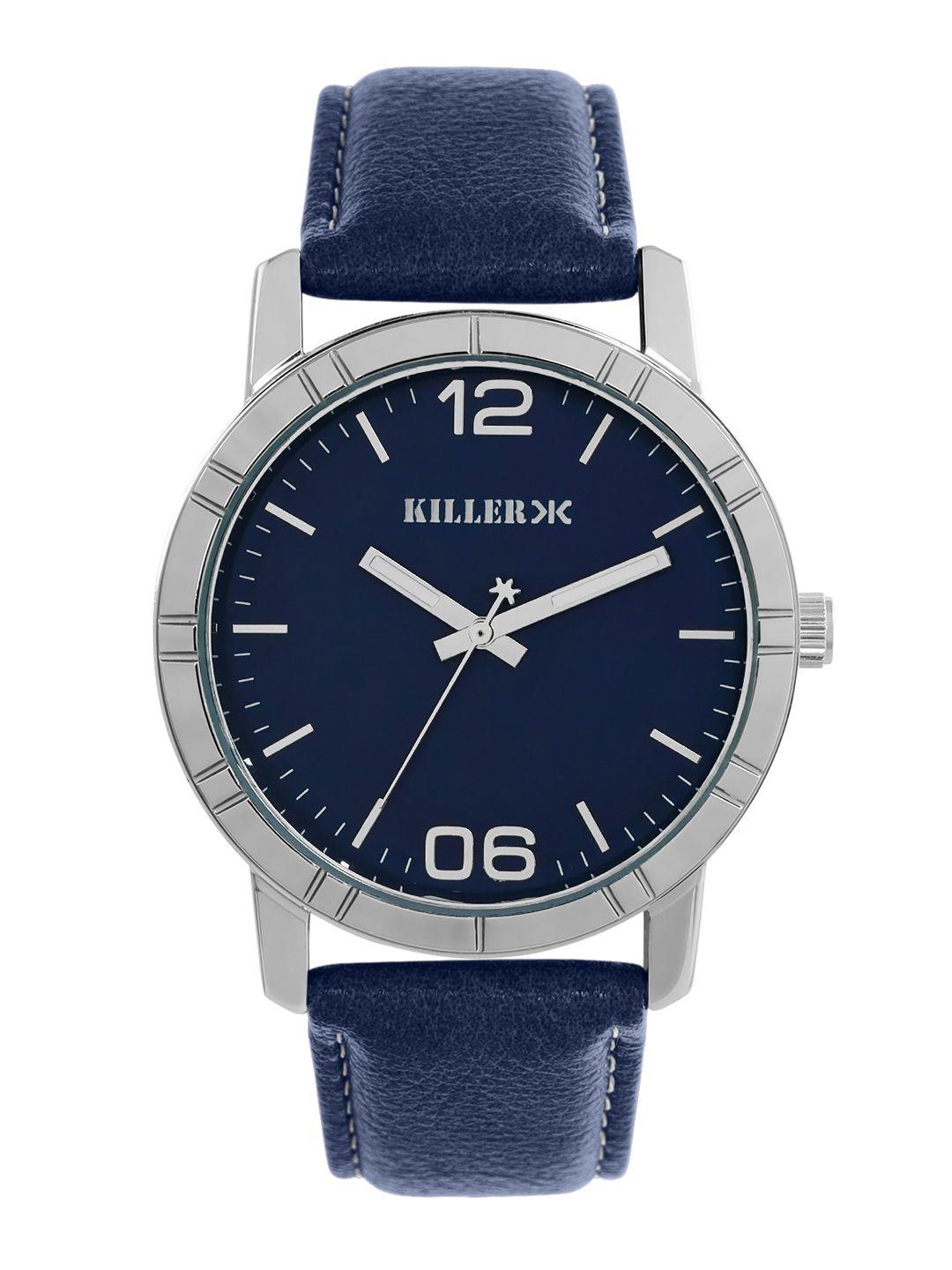 killer men navy solid analogue watch kl-12c