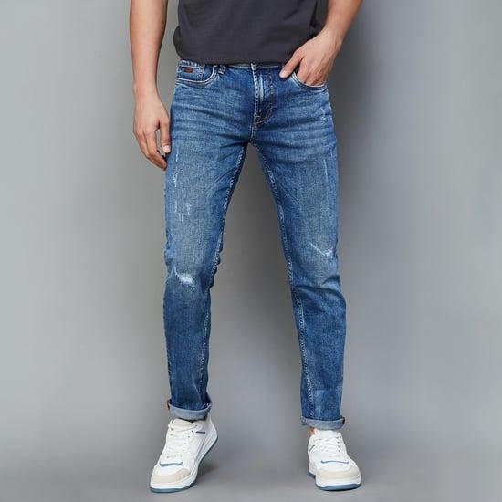 killer men washed mildly distressed slim fit jeans