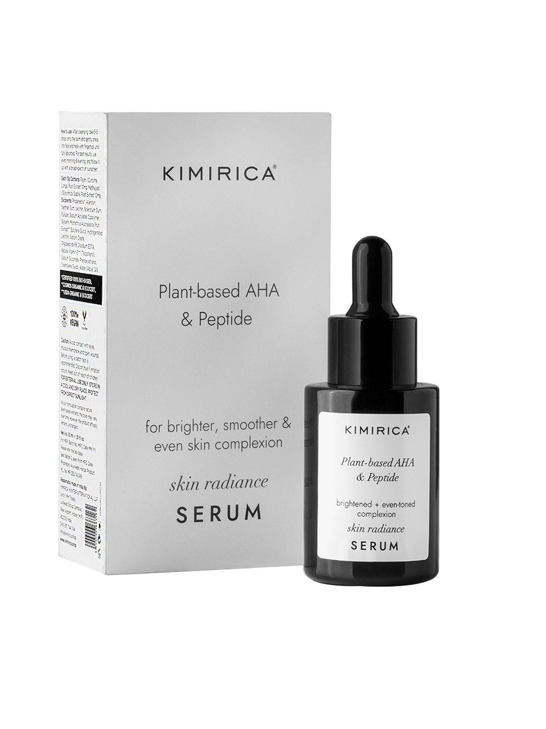 kimirica plant-based aha & peptide skin radiance face serum - 30 ml