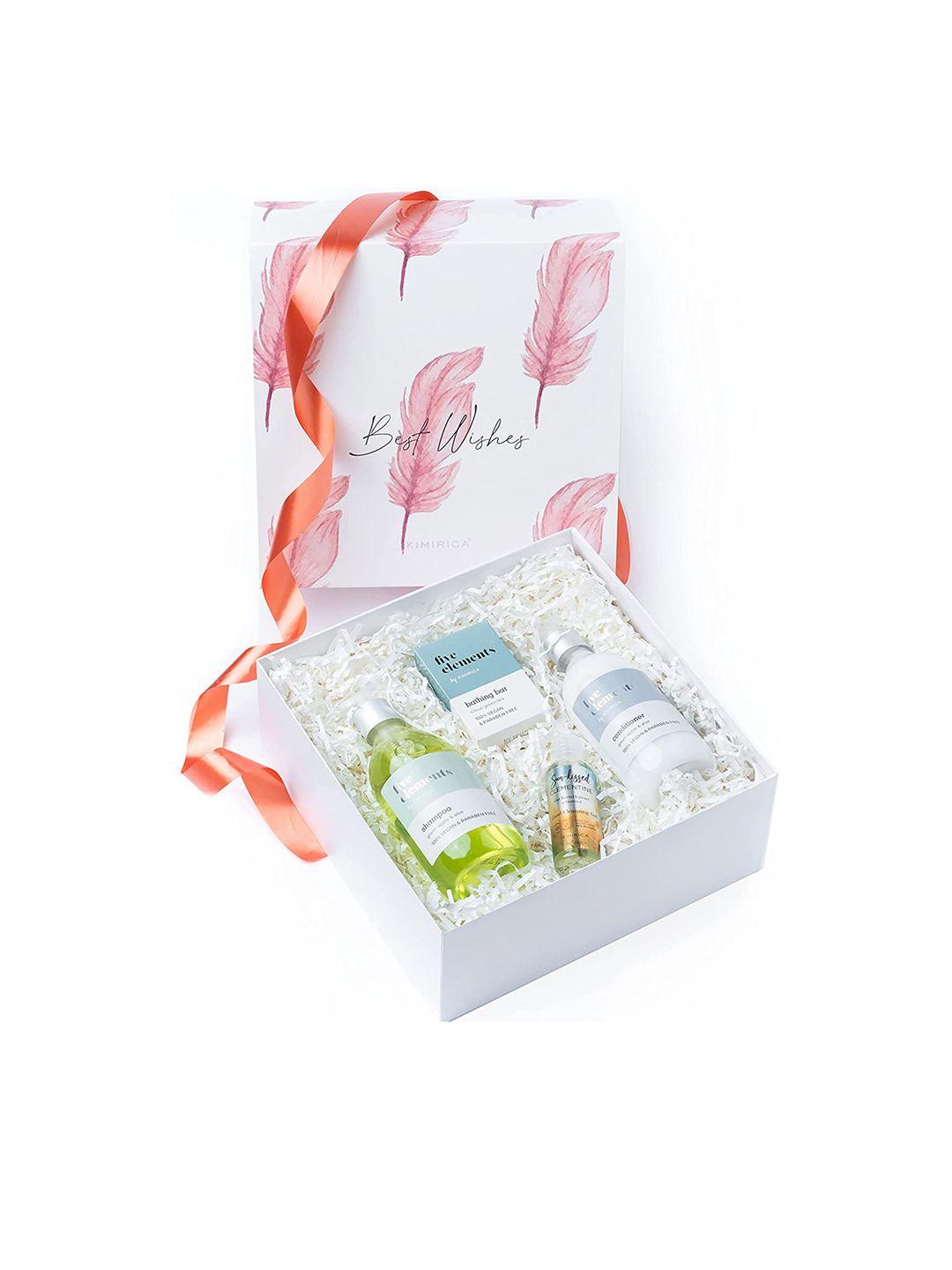kimirica feel your best gift box - body lotion +  shower gel + hand sanitizer + soap
