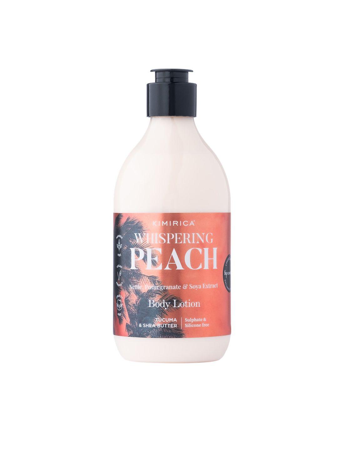kimirica white whispering peach sulphate free body lotion for hydrated skin-300ml