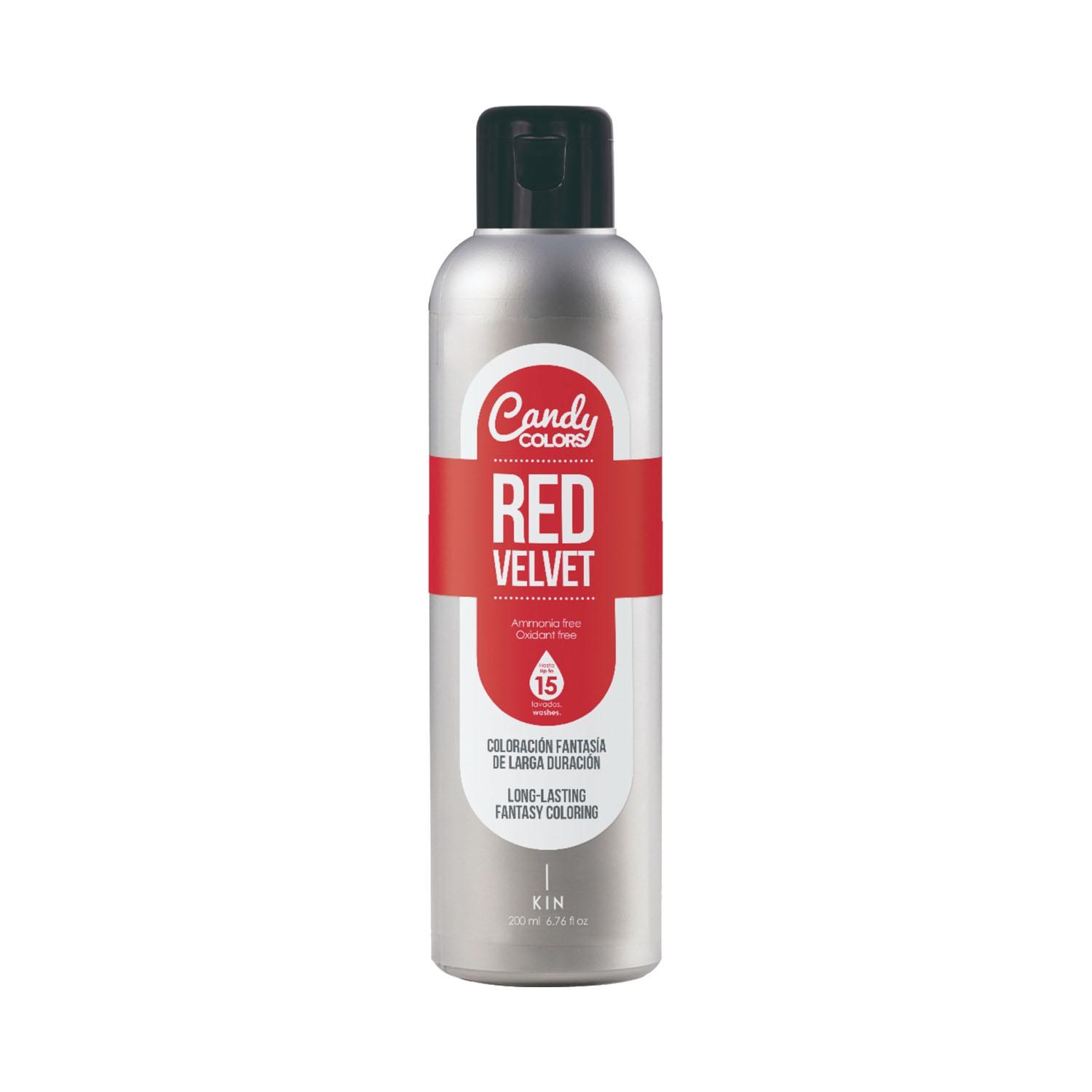 kin cosmetics candy colors hair color - red velvet (200ml)