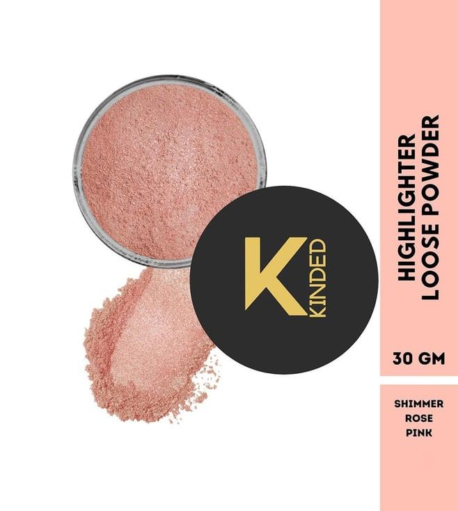 kinded highlighter loose powder shimmer rose pink - 30 gm