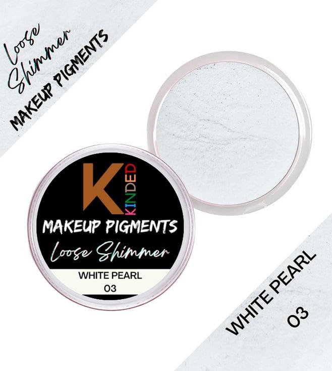 kinded loose shimmer makeup pigments powder eyeshadow highlighter 03 white pearl - 3 gm