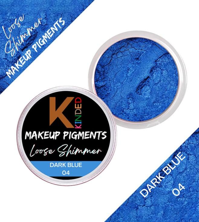 kinded loose shimmer makeup pigments powder eyeshadow highlighter 04 dark blue - 3 gm