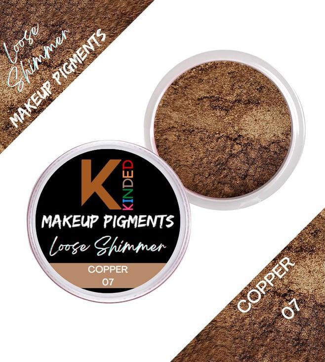 kinded loose shimmer makeup pigments powder eyeshadow highlighter 07 copper - 3 gm