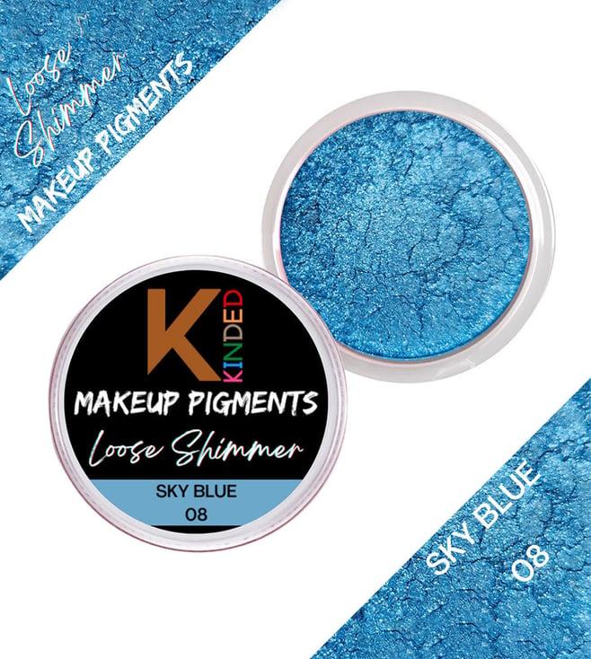 kinded loose shimmer makeup pigments powder eyeshadow highlighter 08 sky blue - 3 gm