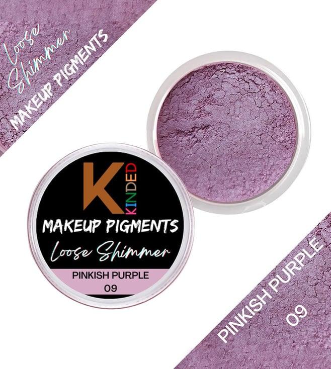 kinded loose shimmer makeup pigments powder eyeshadow highlighter 09 pinkish purple - 3 gm