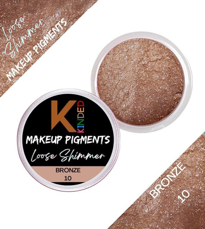 kinded loose shimmer makeup pigments powder eyeshadow highlighter 10 bronze - 3 gm
